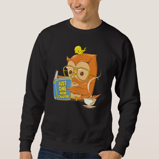 Sudadera Sólo O N E Más Libro De Lectura De Lechuza Cuta De (Anverso)