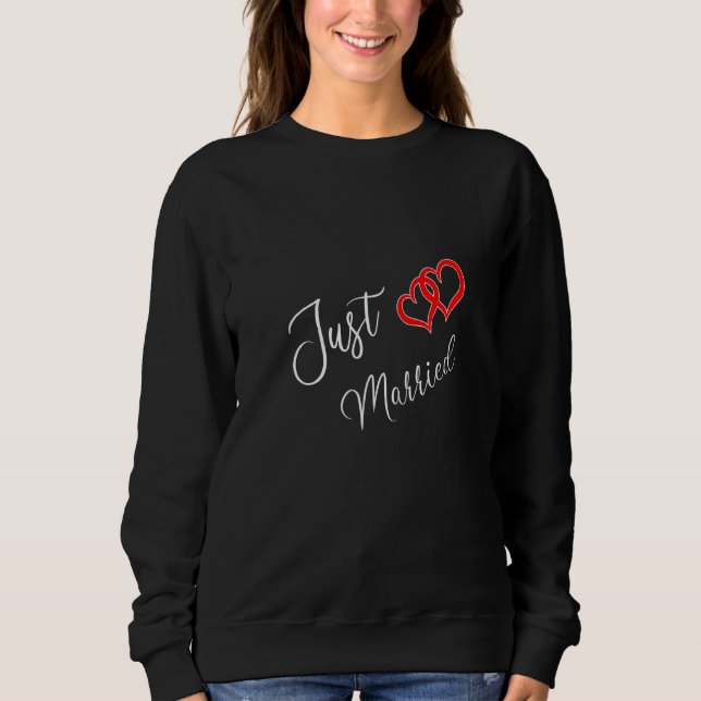 Sudadera Solo pareja de corazón casada (Anverso)
