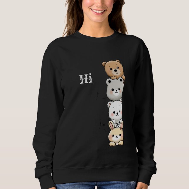 Sudadera “Sólo pasaré un momento para decir hola” “Amigos d (Anverso)