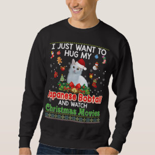 Sudadera Solo Quiero Abrazarme De Mi Gato Bobtail Japonés Y