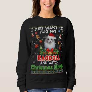 Sudadera Solo Quiero Abrazarme De Mi Gato Ragdoll Y Ver Cri