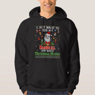 Sudadera Solo Quiero Abrazarme De Mi Gato Ragdoll Y Ver Cri