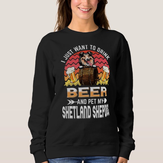 Sudadera Solo Quiero Beber A La Mascota De Cervezas, Mi Tej (Anverso)
