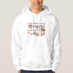 Sudadera Solo Quiero Beber Café Y Mascota A Mi Perro Boxer