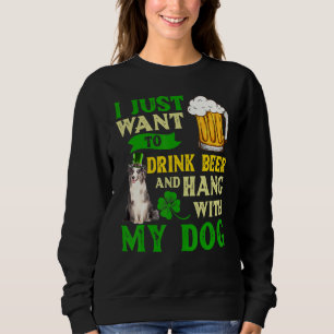 Sudadera Solo Quiero Beber Cerveza Y Aguantarme Con Mi Azul