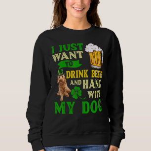 Sudadera Solo Quiero Beber Cerveza Y Colgar Con Mi Goldend