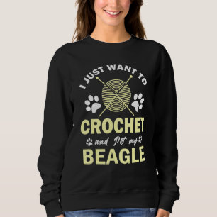 Sudadera Solo Quiero Crochet Y Mascota Mi Cachorro Beagle