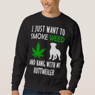 Sudadera Solo Quiero Fumar Alga Y Colgar Con Mi Rottwei