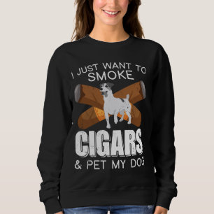 Sudadera Solo quiero fumar cigarrillos y Mascota mis cigarr