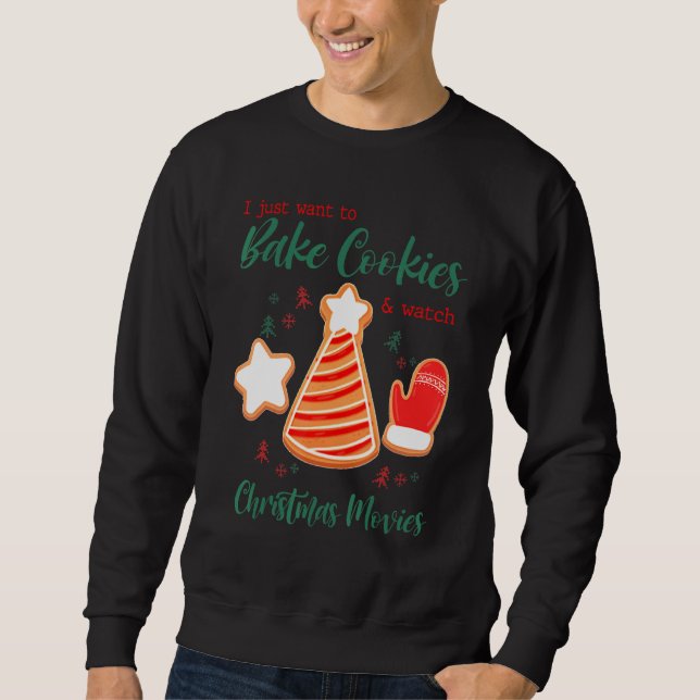 Sudadera Solo Quiero Hacer Cookies Y Ver Navidades Ev (Anverso)
