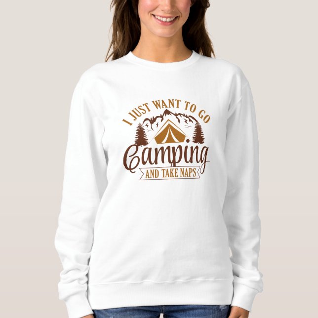 Sudadera Solo Quiero Ir De Camping Y Tomar Napas (Anverso)