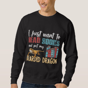 Sudadera Solo Quiero Leer Libros Mascota Mi Dragón Con Cabe
