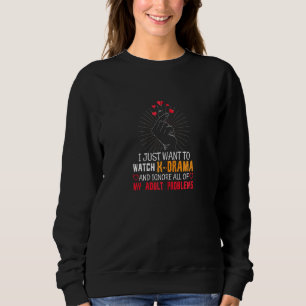 Sudadera Sólo quiero ver al cantante coreano de corazón Kdr