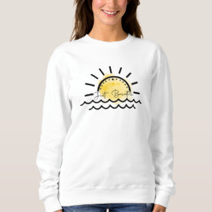 Sudadera Sólo respira citas Inspiradoras olas solares