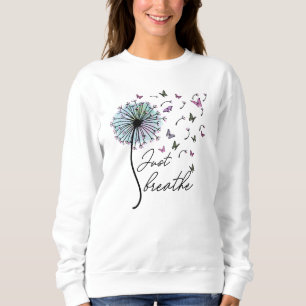 Sudadera Sólo Respira Dandelion Floral Butterflies Citas