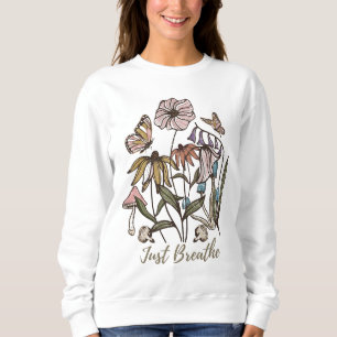 Sudadera Sólo Respira-Flor-Flor-Yoga-Naturaleza-Cuta