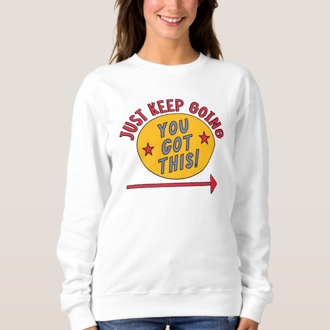 Sudadera Sólo sigue adelante (Anverso)