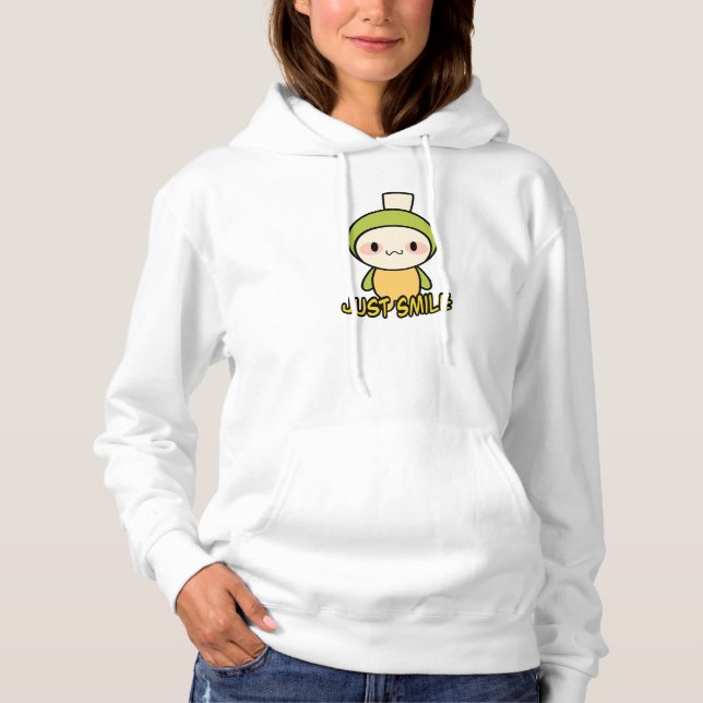 Sudadera Sólo sonríe (Anverso)