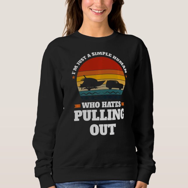 Sudadera Solo soy un simple humano sacando botes (Anverso)