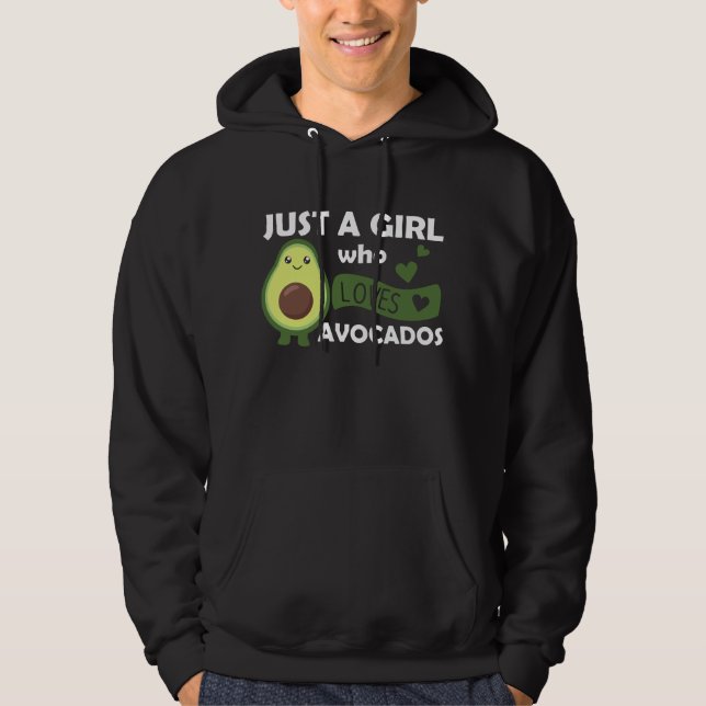 Sudadera Solo Un Chica Adaguado Ama El Aguacate Dulce (Anverso)
