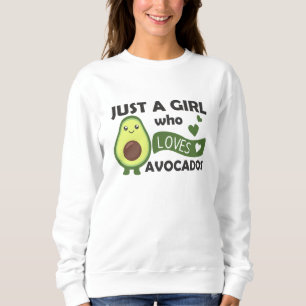 Sudadera Solo Un Chica Adaguado Ama El Aguacate Dulce