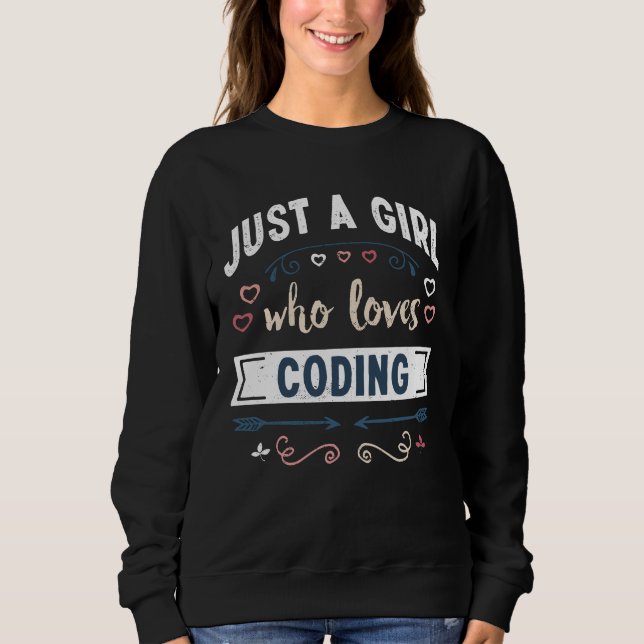 Sudadera Sólo un Chica al que le encanta codificar regalos  (Anverso)