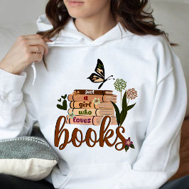 Sudadera SÓLO UN CHICA, libros de lectura de libros florale