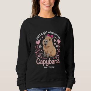 Sudadera Solo un Chica que ama a Capybaras un regalo gracio