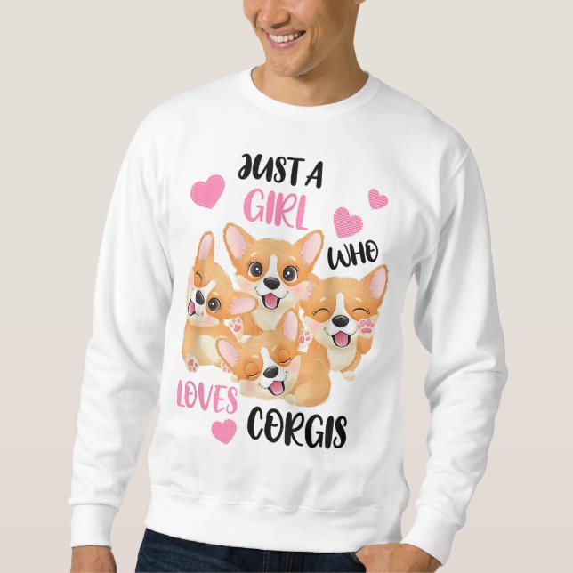 Sudadera Sólo un Chica que ama a Corgis (Anverso)