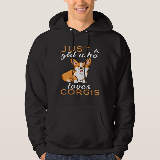 Sudadera Sólo Un Chica que ama a Corgis Esencial (Anverso)