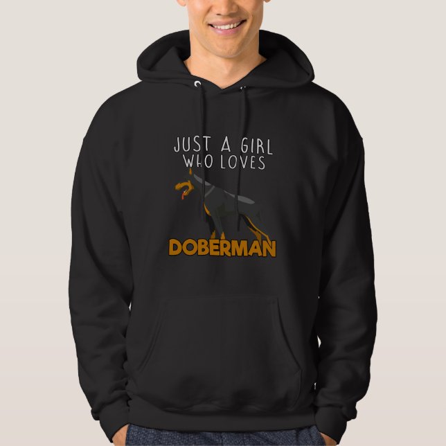 Sudadera Solo un Chica que ama a Doberman 528 (Anverso)
