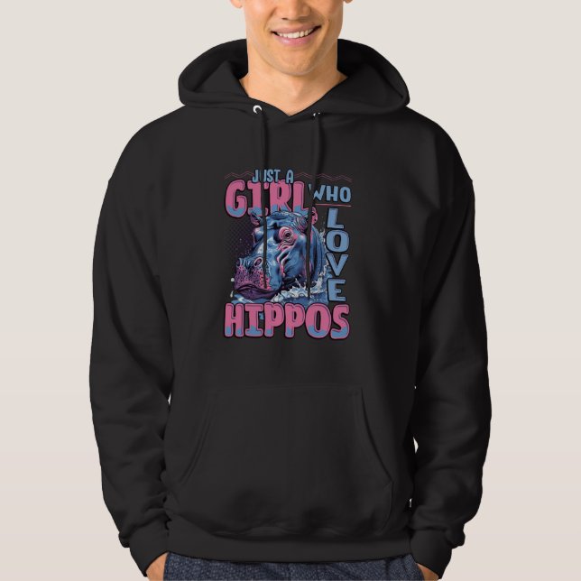 Sudadera Solo un Chica que ama a Hippos (Anverso)