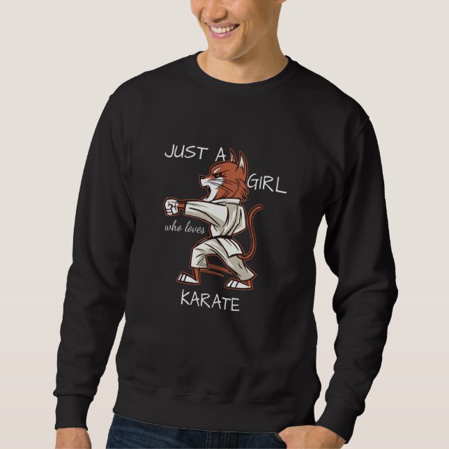 Sudadera Sólo un Chica que ama a Karate (Anverso)