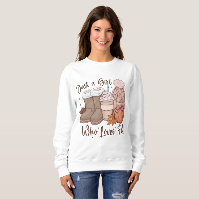 Sudadera Sólo un Chica que ama a la caída (Anverso completo)