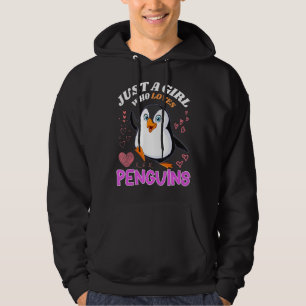 Sudadera Sólo un Chica que ama a la mujer de los pingüinos,