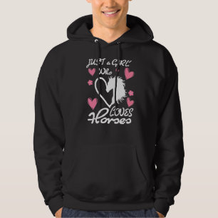 Sudadera Solo Un Chica Que Ama A La Vaquera De Caballos De