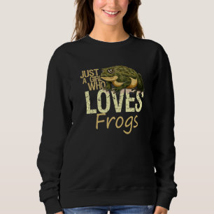Sudadera Sólo un Chica que ama a la vendimia dueña de ranas