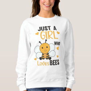 Sudadera Solo un Chica que ama a las abejas dulces abejas a