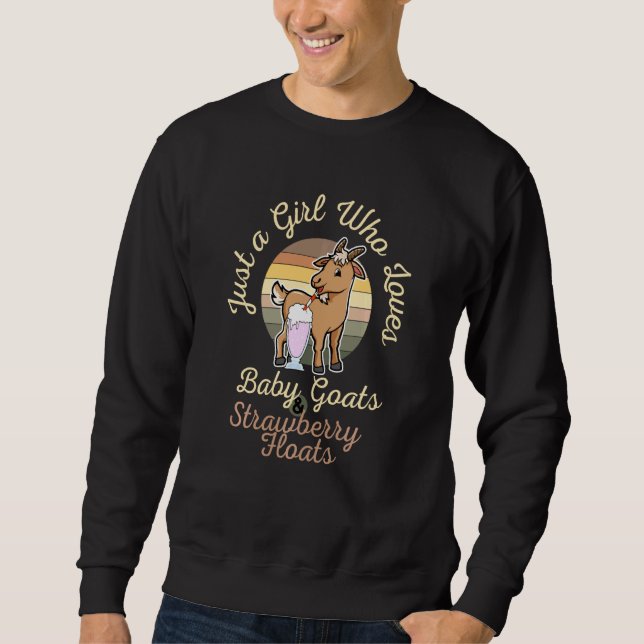Sudadera Solo un Chica que ama a las cabras y a las fresas (Anverso)