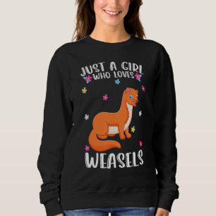 Sudadera Solo Un Chica Que Ama A Las Comadrejas De Comida C