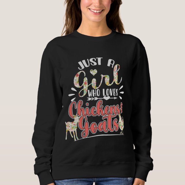 Sudadera Sólo un Chica que ama a las gallinas (Anverso)