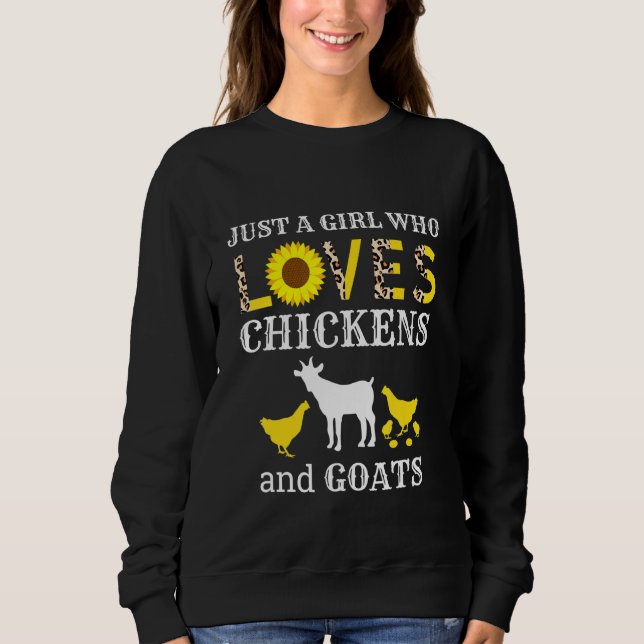 Sudadera Solo Un Chica Que Ama A Las Gallinas Y A Las Cabra (Anverso)