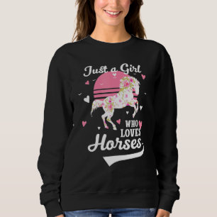 Sudadera Sólo Un Chica que ama a las mujeres de caballos mo
