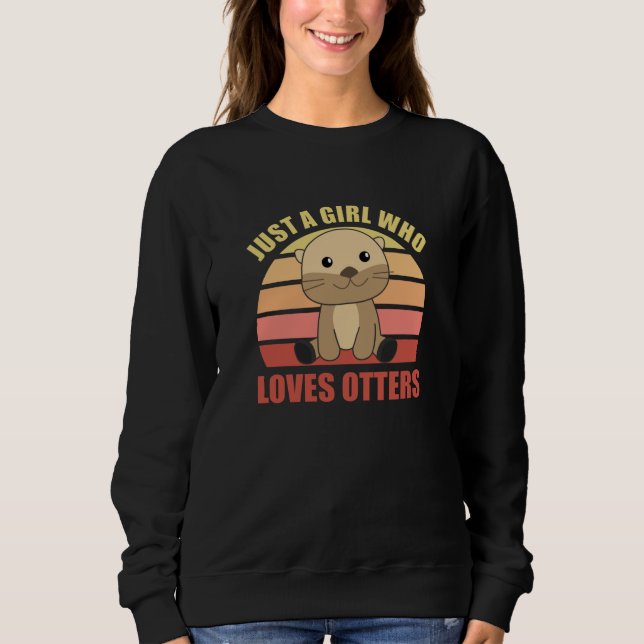 Sudadera Sólo un Chica que ama a las nutrias dulces (Anverso)