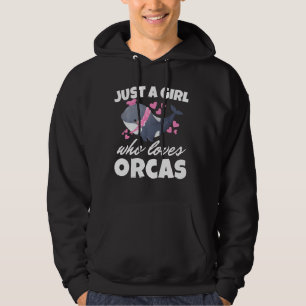 Sudadera sólo un chica que ama a las orcas ballenas océano