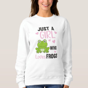 Sudadera Solo un Chica que ama a las ranas de dulce rana