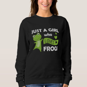 Sudadera Solo un Chica que ama a las ranas de dulce rana
