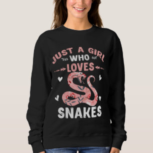 Sudadera Solo un Chica que ama a las serpientes de camiseta