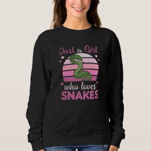 Sudadera Sólo un chica que ama a las serpientes lindas para