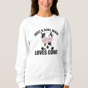 Sudadera Solo un Chica que ama a las vacas como la granja d